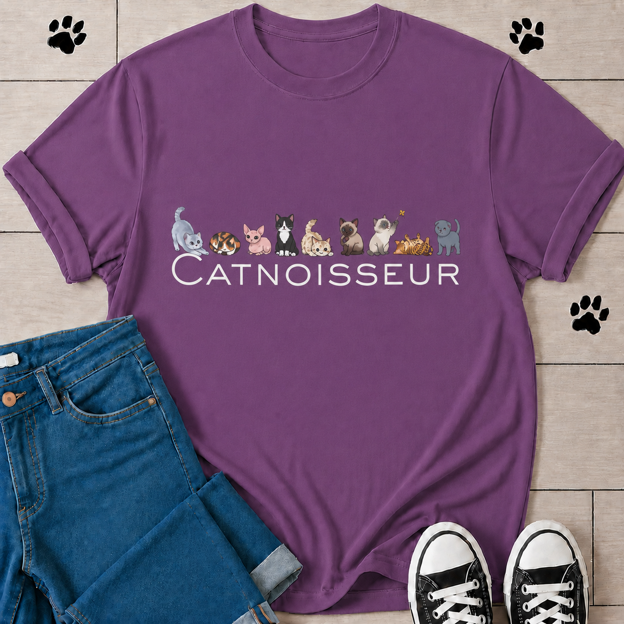 Catnoisseur – Graphic Tee for Cat Lovers