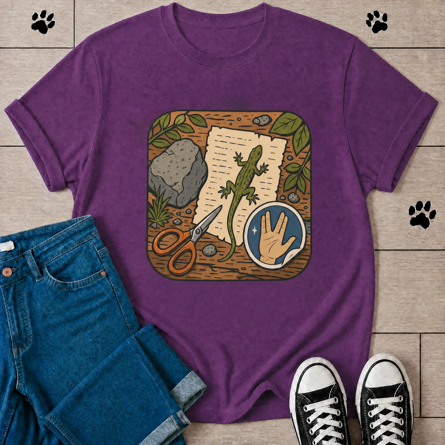 Rock + Paper + Scissor + Lizard + Spock T-Shirt