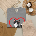 My Cat Is My Best Friend T-Shirt — Cute Black & White Cat Heart Graphic Tee