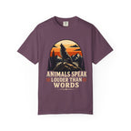 "Animals Speak Louder Than Words" Vintage Nature T-Shirt