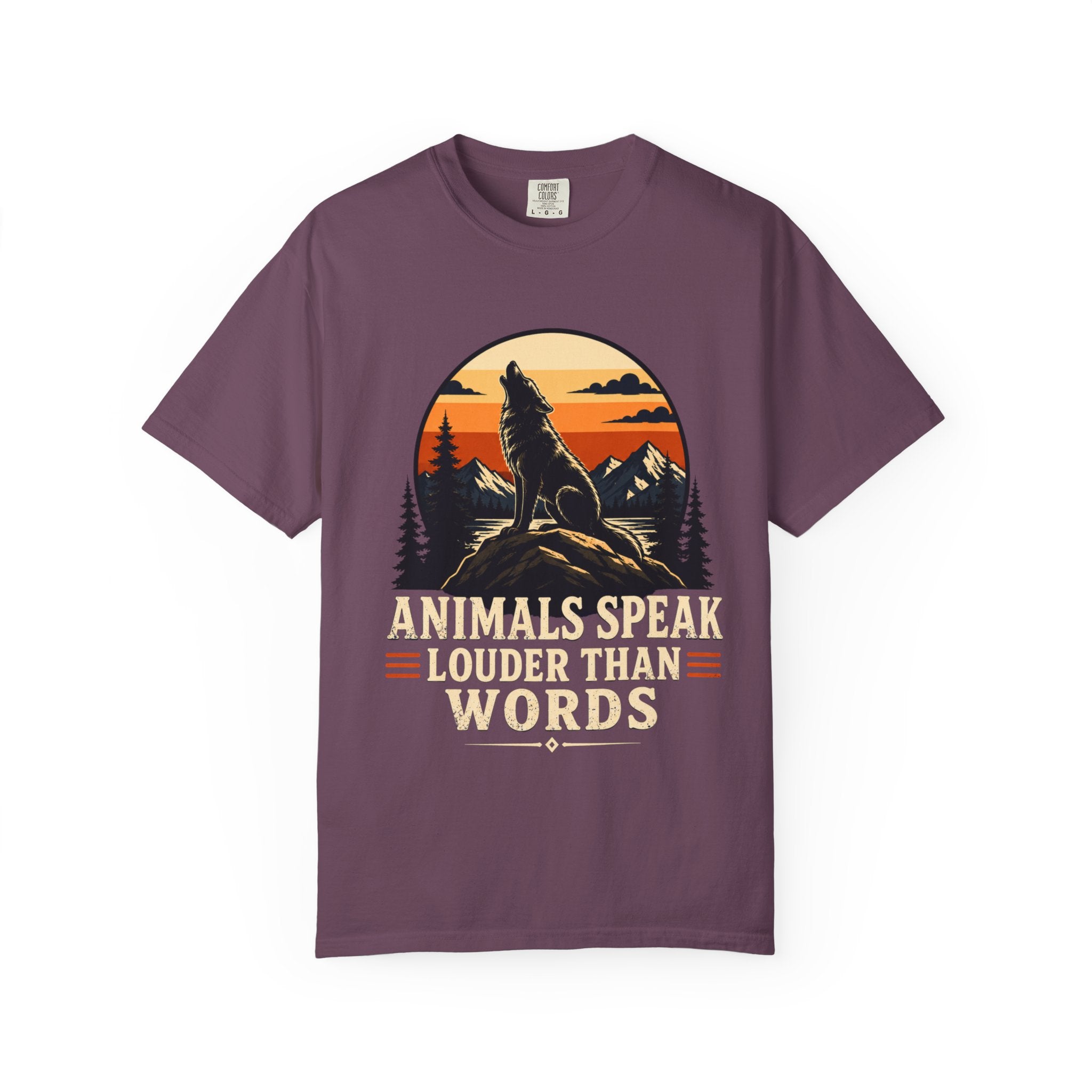 "Animals Speak Louder Than Words" Vintage Nature T-Shirt