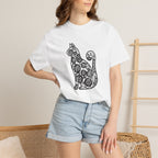 Curious Cat Doodle Art T-Shirt