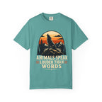 "Animals Speak Louder Than Words" Vintage Nature T-Shirt