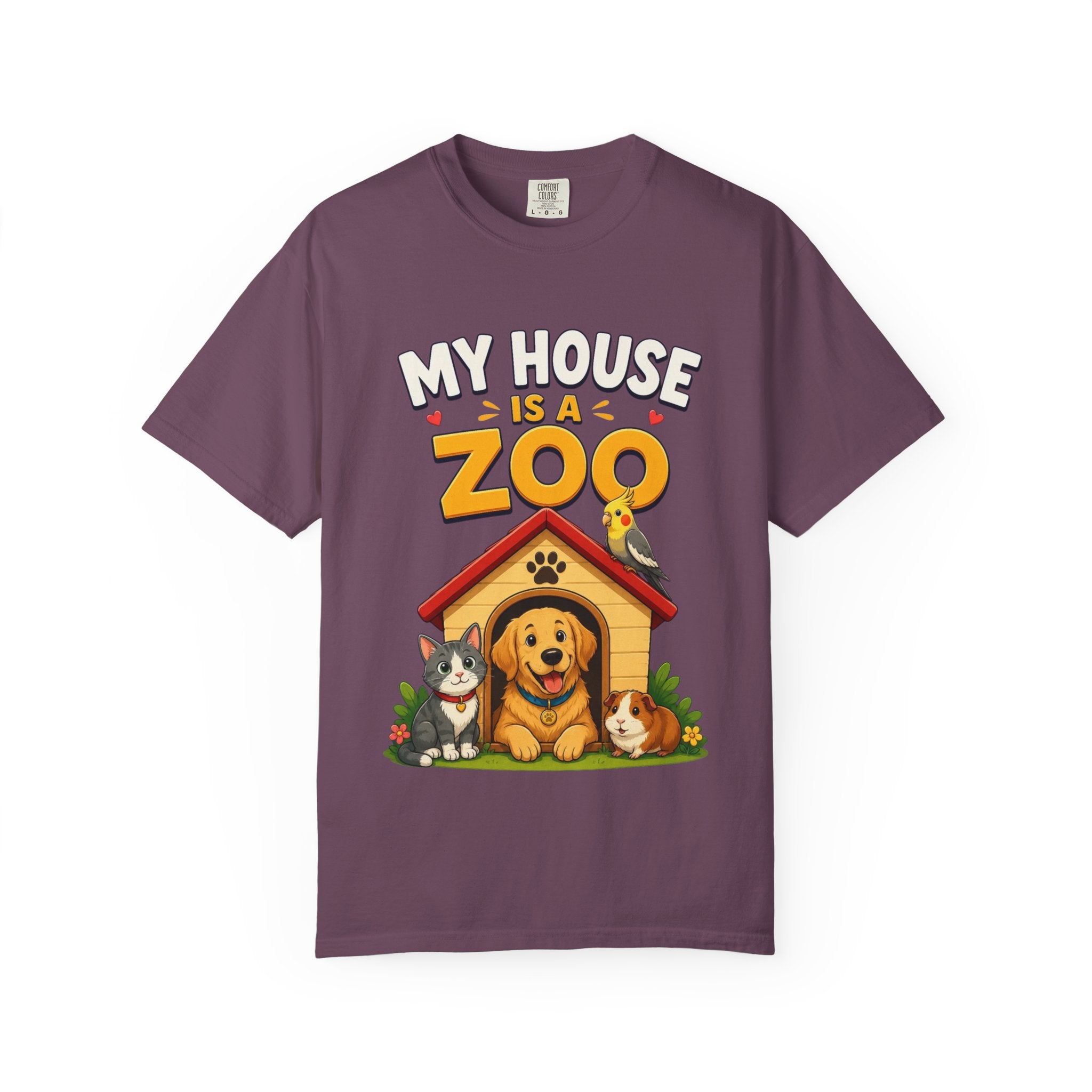 My House Is a Zoo Dog & Pet T-Shirt — Cute Pet Lover Graphic Tee