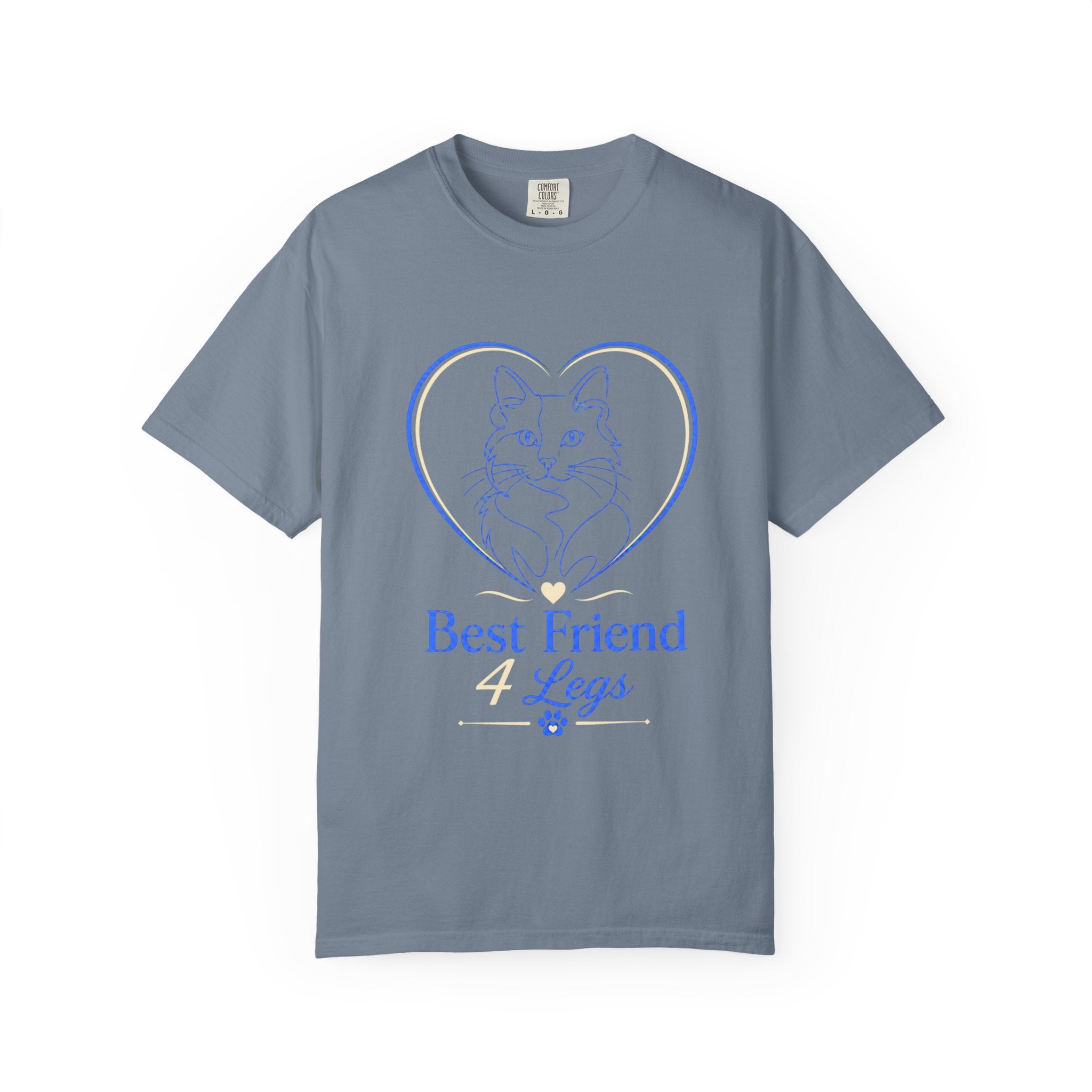 Best Friend Legs Cat T-Shirt — Cute Cat Heart Graphic Tee for Cat Lovers