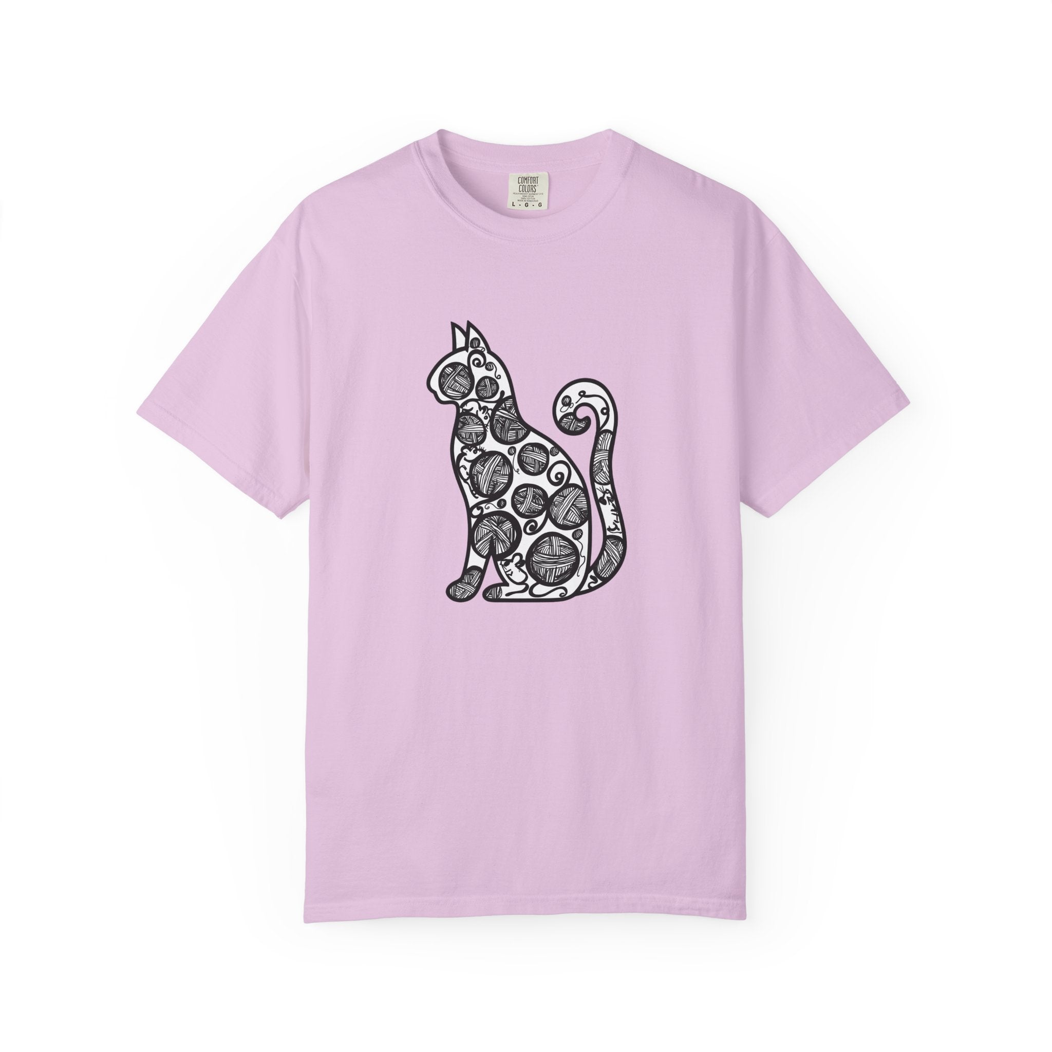 Curious Cat Doodle Art T-Shirt