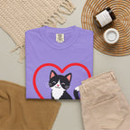 My Cat Is My Best Friend T-Shirt — Cute Black & White Cat Heart Graphic Tee