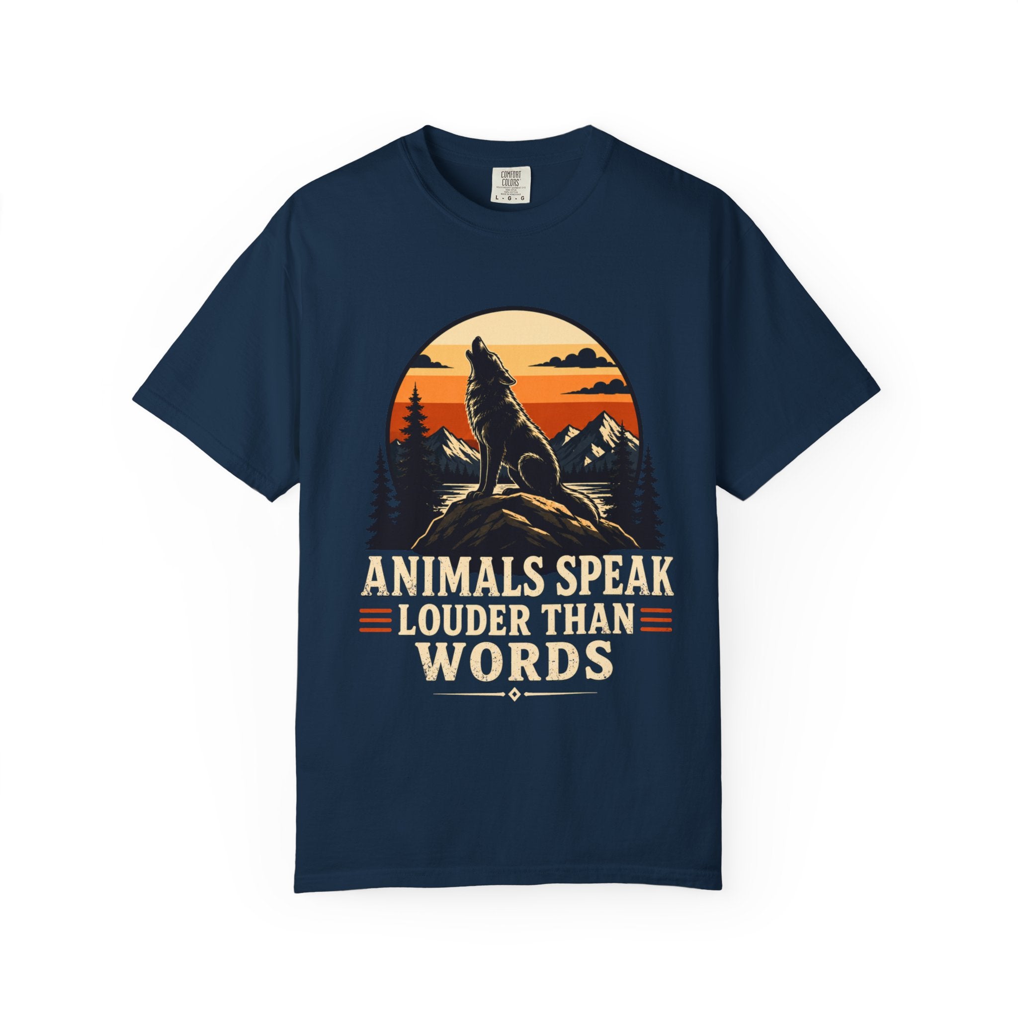 "Animals Speak Louder Than Words" Vintage Nature T-Shirt