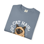 Cat Hair Don’t Care T-Shirt — Funny Coffee Cat Tee for Cat Lovers