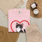 My Cat Is My Best Friend T-Shirt — Cute Black & White Cat Heart Graphic Tee