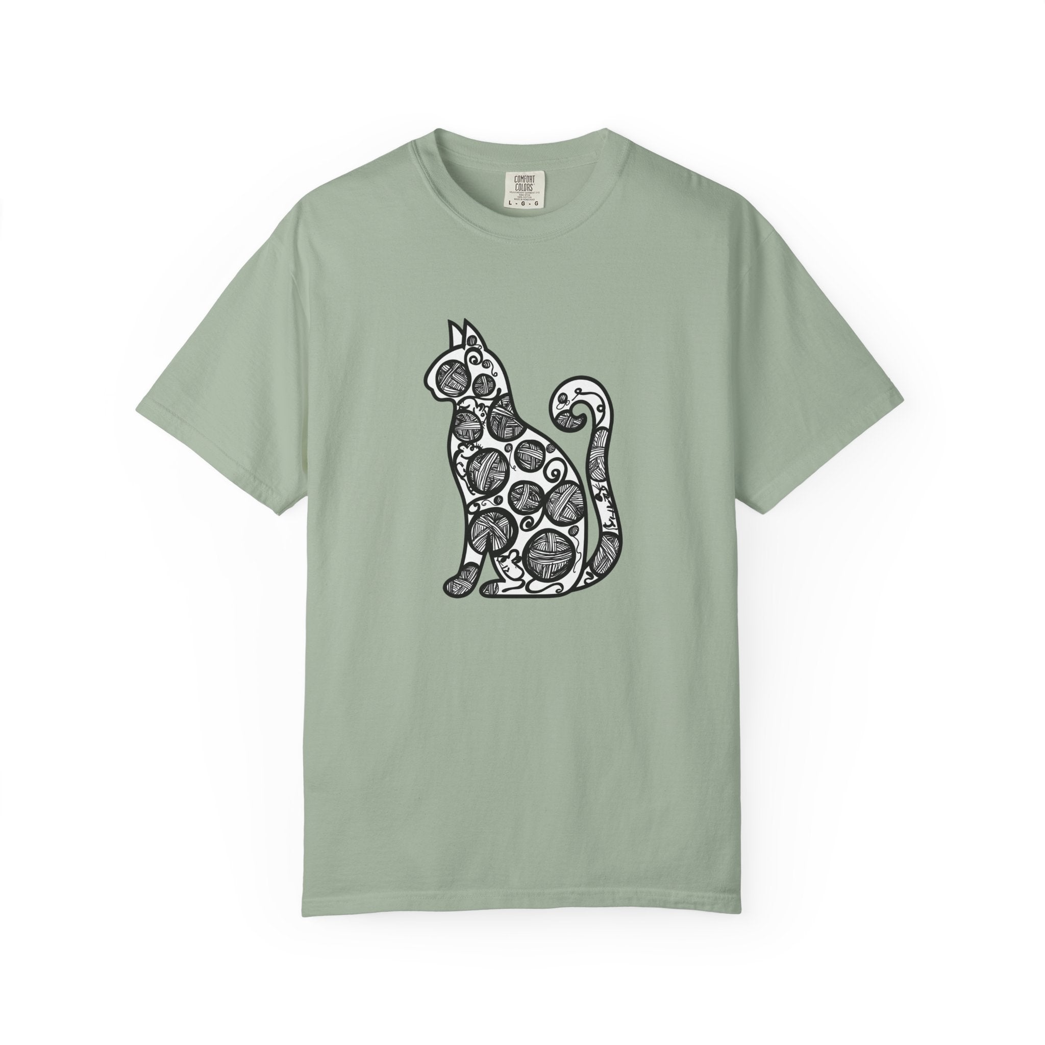 Curious Cat Doodle Art T-Shirt