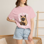 Cat Hair Don’t Care T-Shirt — Funny Coffee Cat Tee for Cat Lovers