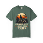 "Animals Speak Louder Than Words" Vintage Nature T-Shirt
