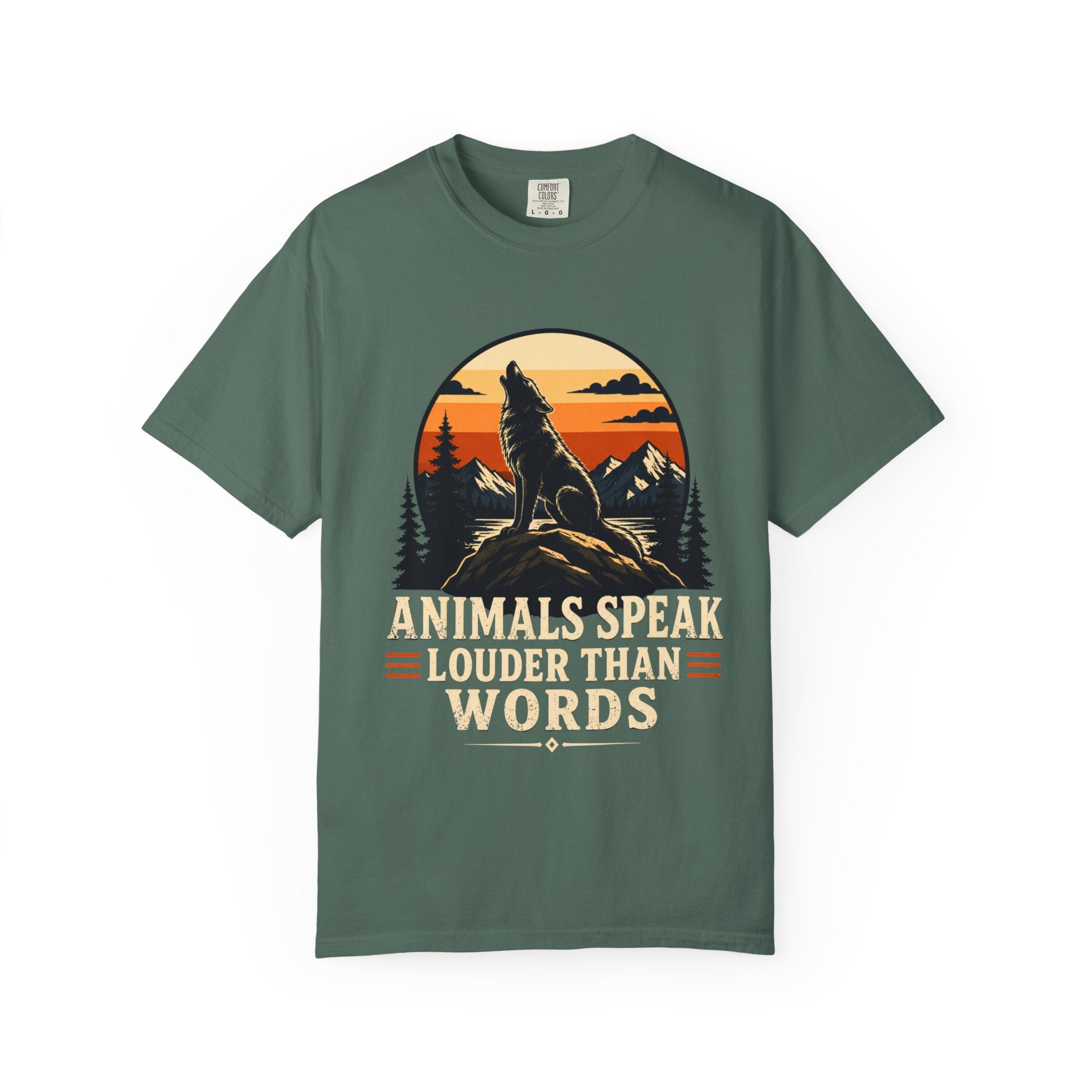 "Animals Speak Louder Than Words" Vintage Nature T-Shirt