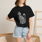 Curious Cat Doodle Art T-Shirt
