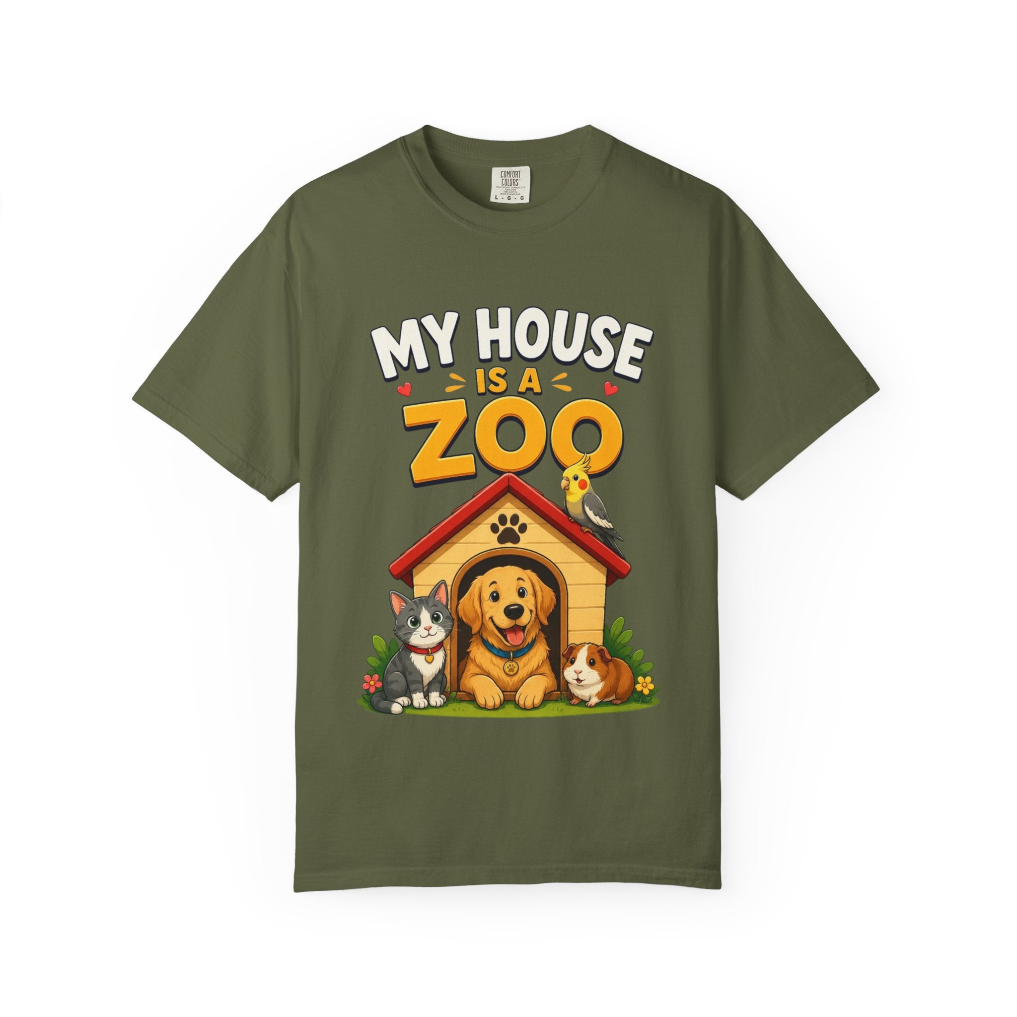 My House Is a Zoo Dog & Pet T-Shirt — Cute Pet Lover Graphic Tee