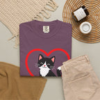 My Cat Is My Best Friend T-Shirt — Cute Black & White Cat Heart Graphic Tee