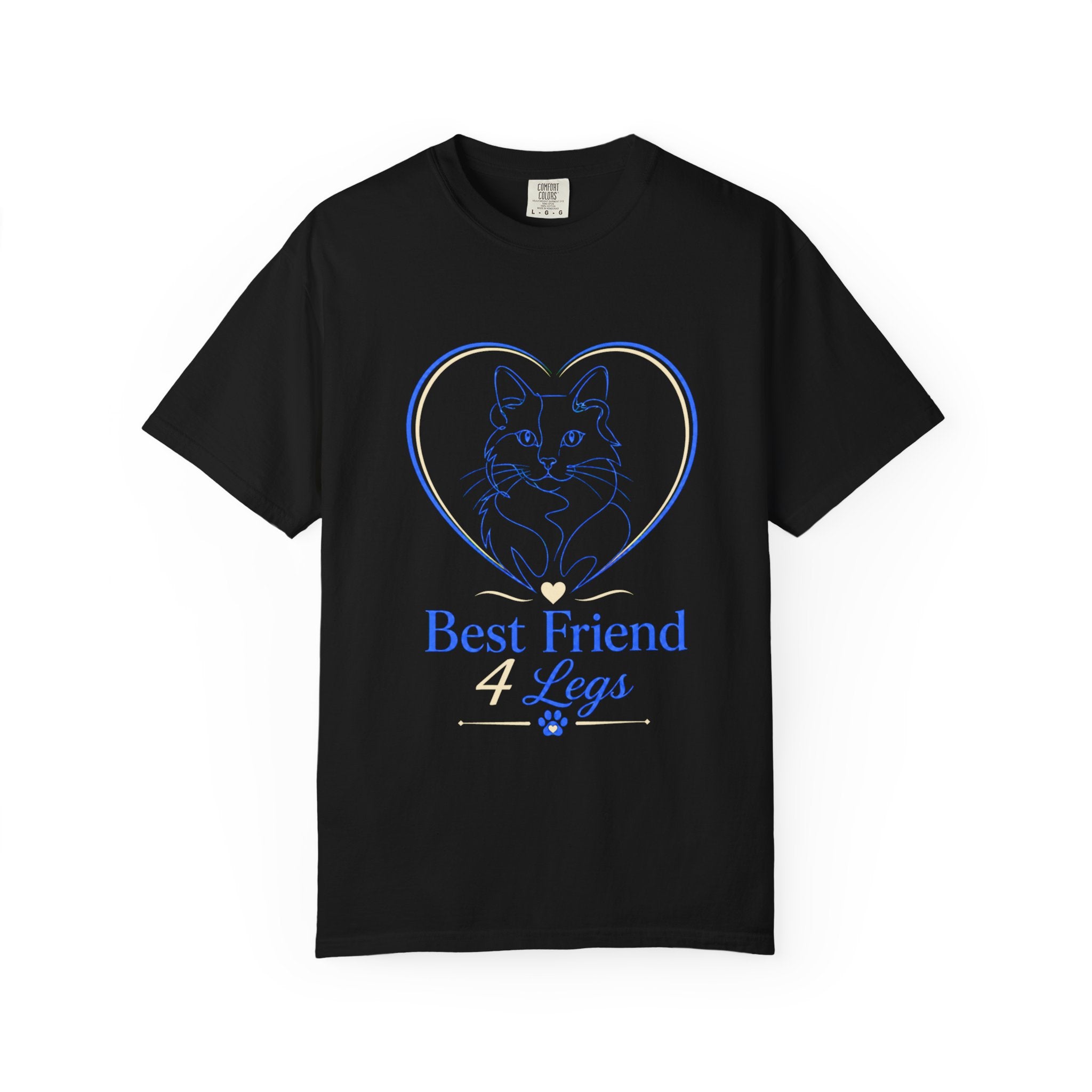 Best Friend Legs Cat T-Shirt — Cute Cat Heart Graphic Tee for Cat Lovers