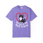 My Cat Is My Best Friend T-Shirt — Cute Black & White Cat Heart Graphic Tee