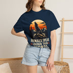 "Animals Speak Louder Than Words" Vintage Nature T-Shirt