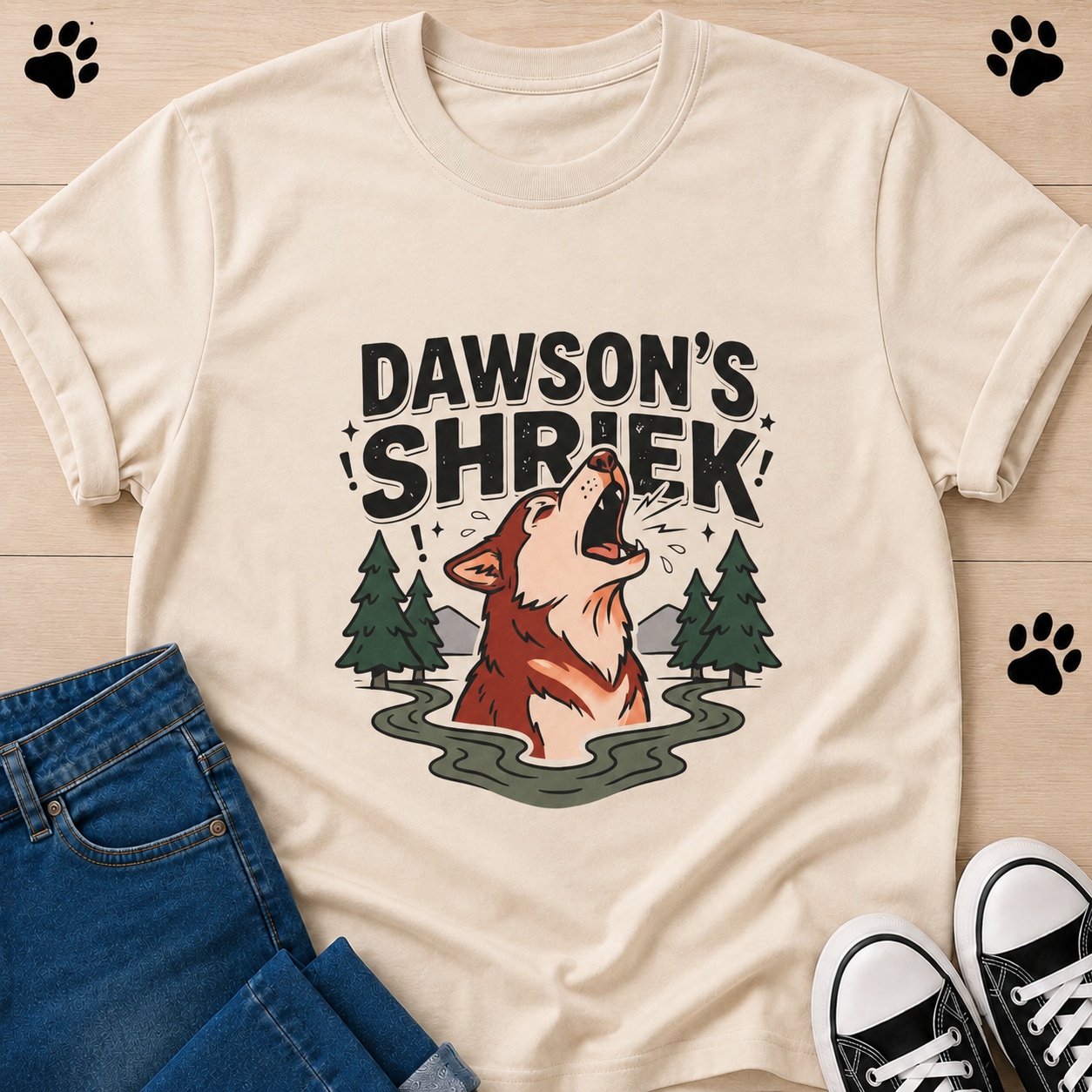 Dawson's Shrek — Dog Howling T-Shirt