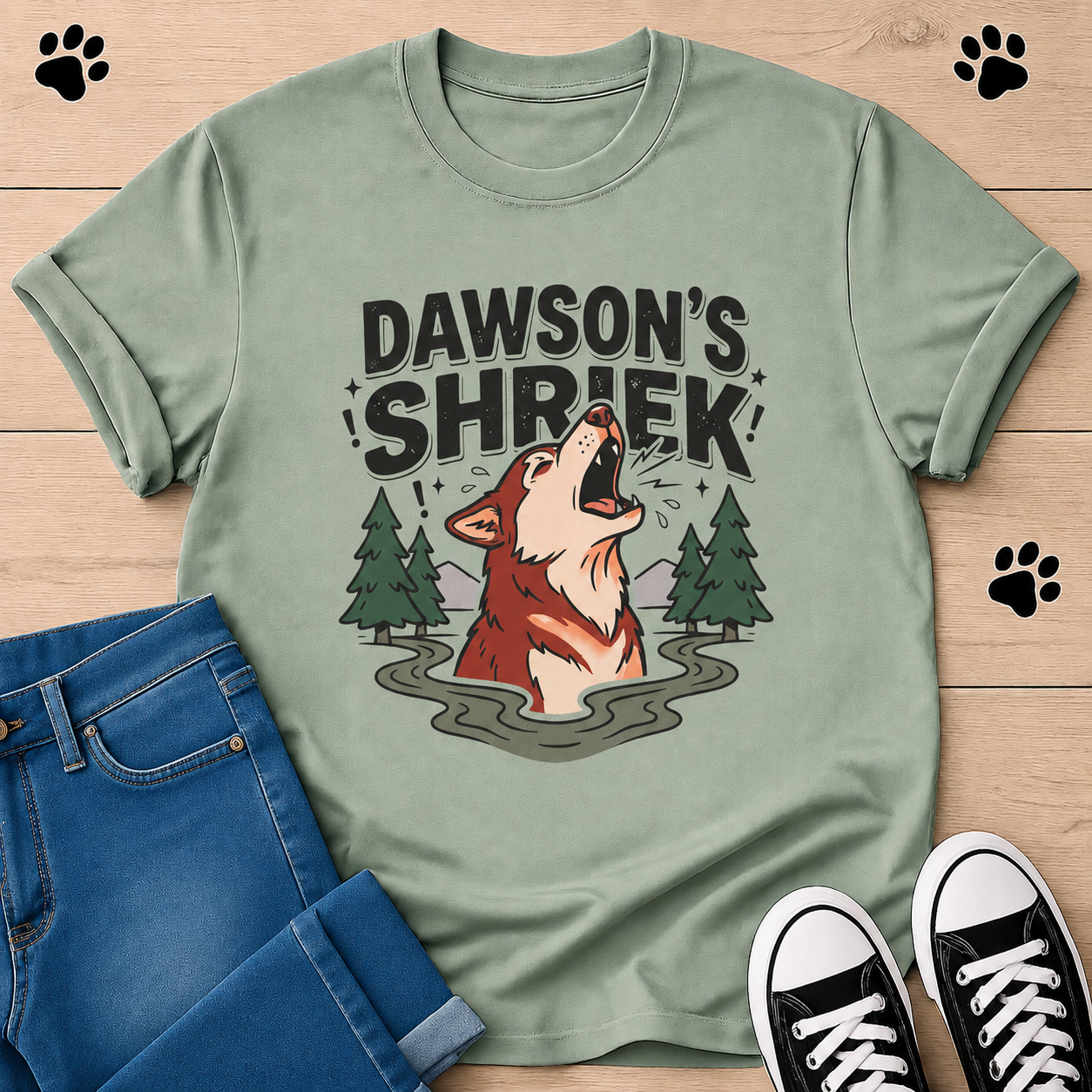 Dawson's Shrek — Dog Howling T-Shirt