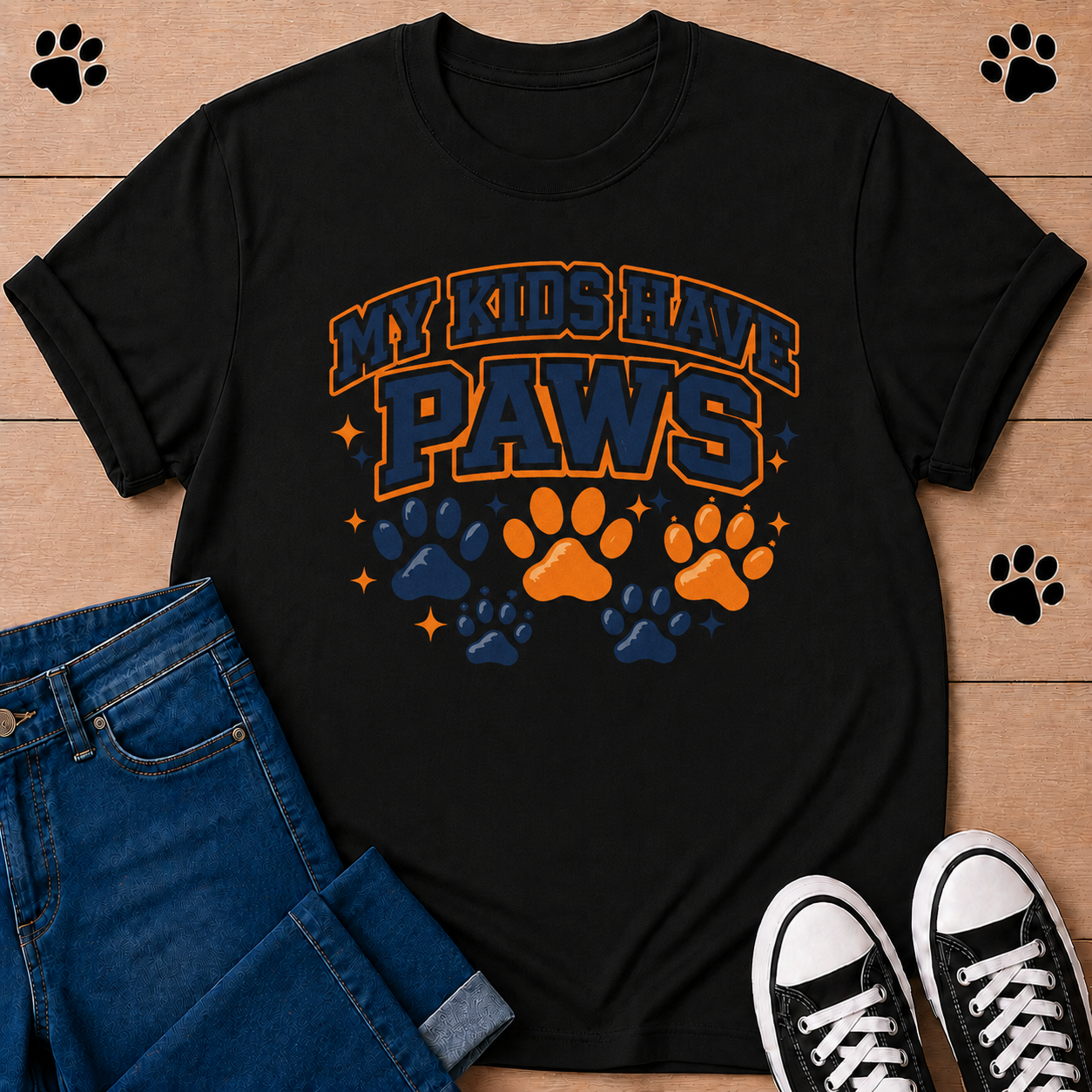 My Kids Have Paws T-Shirt — Pet Mom/Dad Graphic Tee