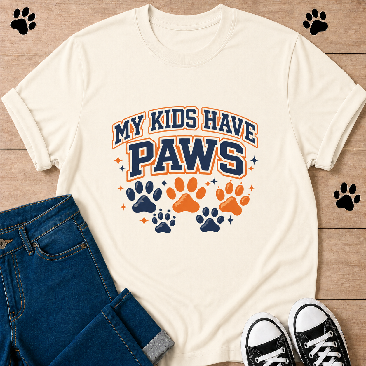 My Kids Have Paws T-Shirt — Pet Mom/Dad Graphic Tee