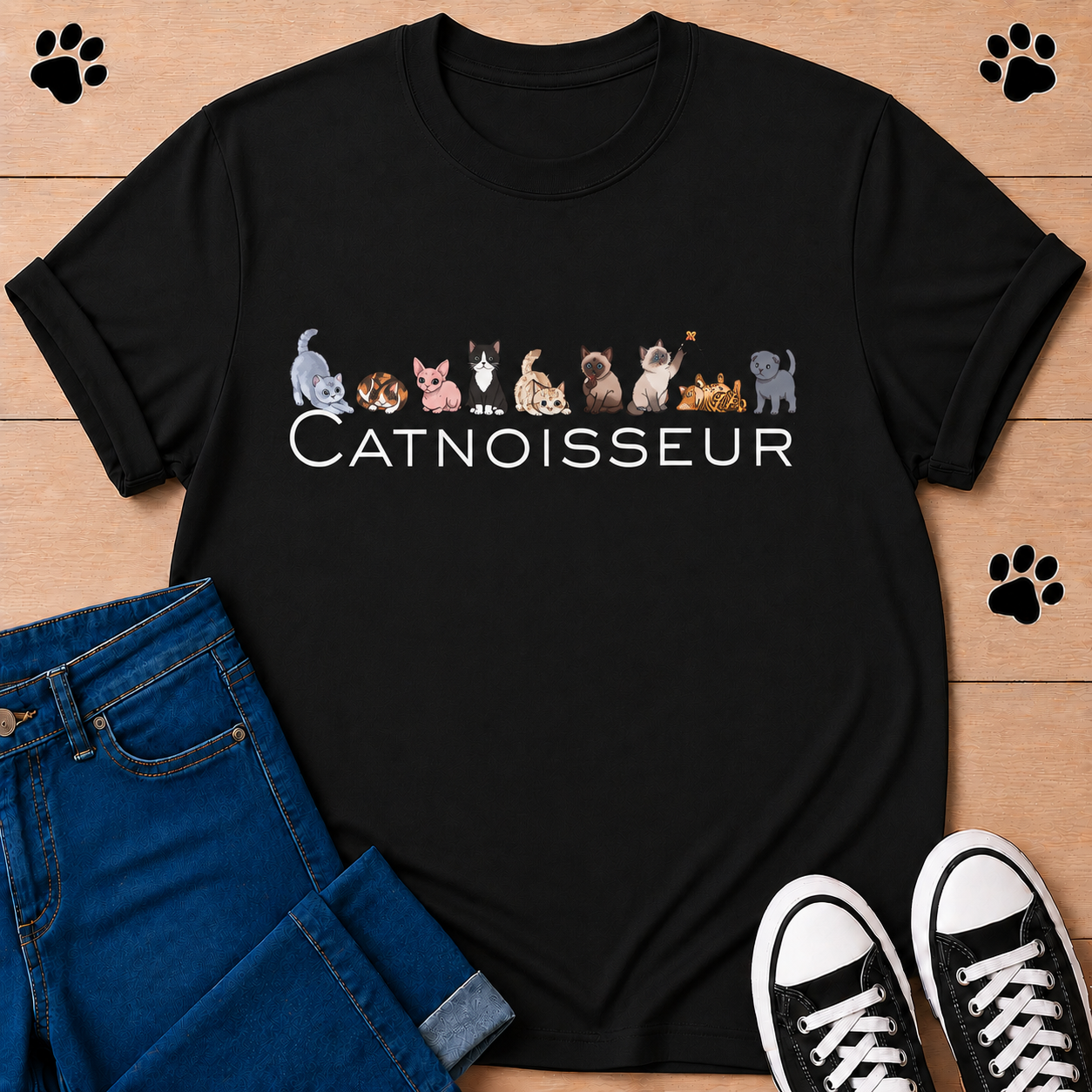 Catnoisseur – Graphic Tee for Cat Lovers