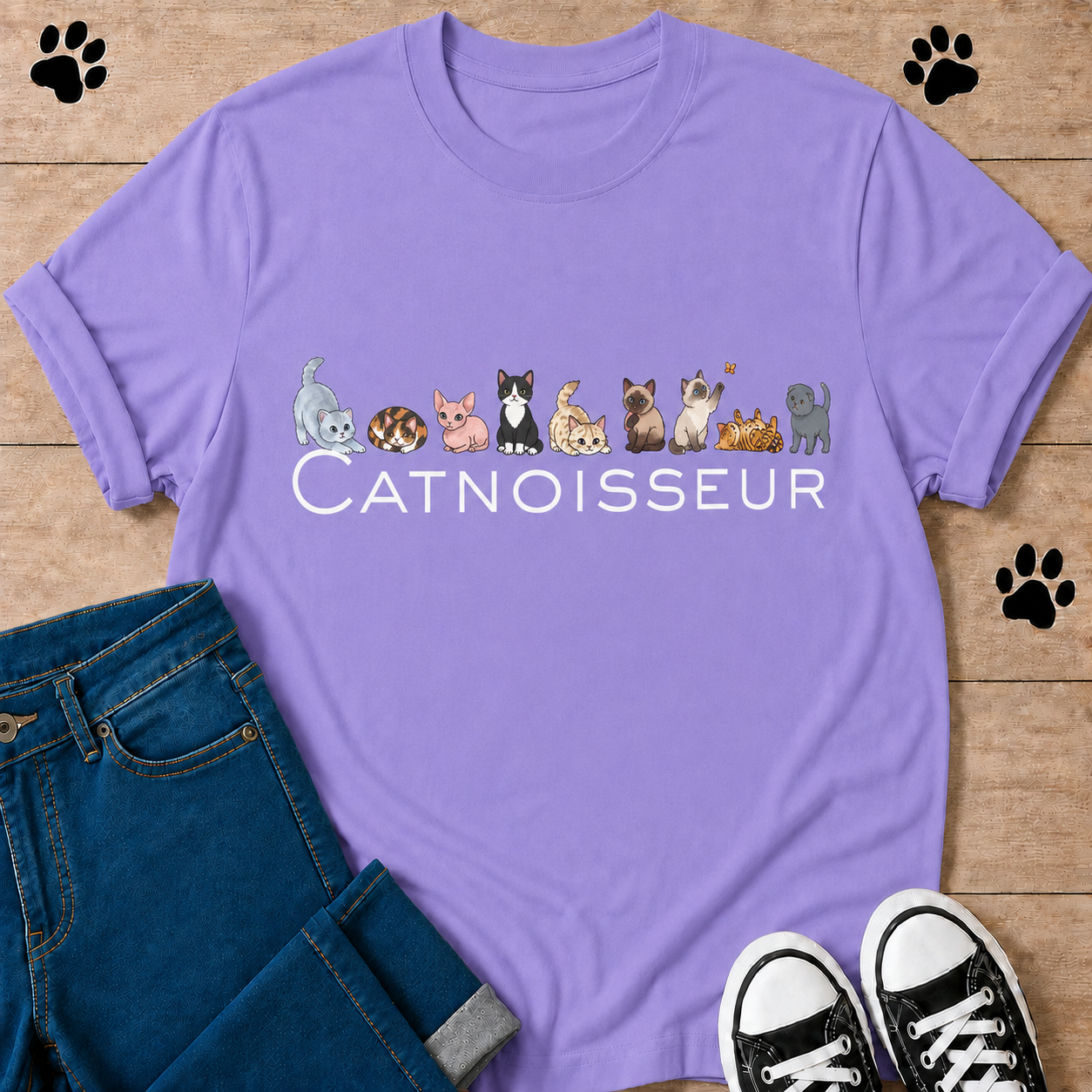 Catnoisseur – Graphic Tee for Cat Lovers