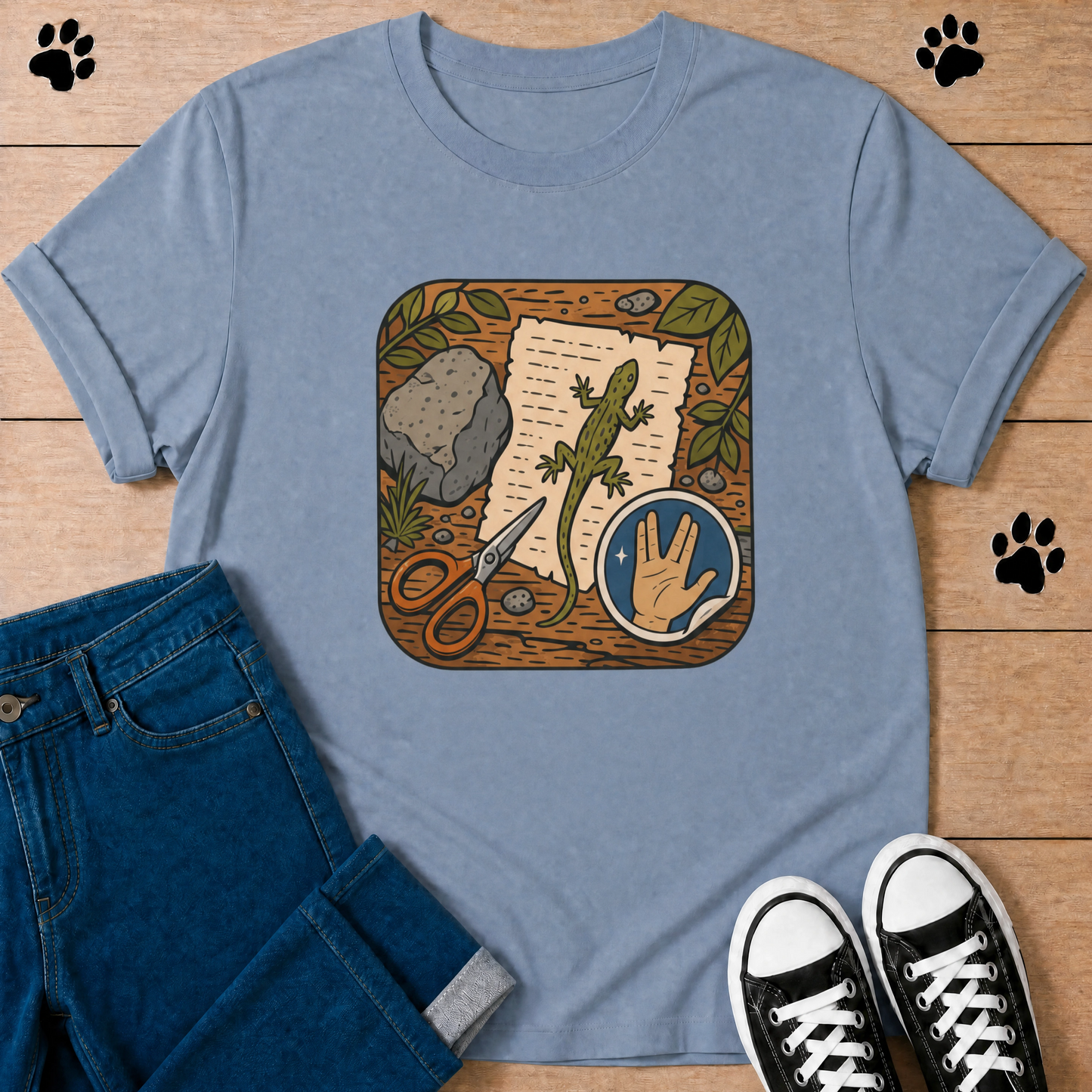 Rock + Paper + Scissor + Lizard + Spock T-Shirt