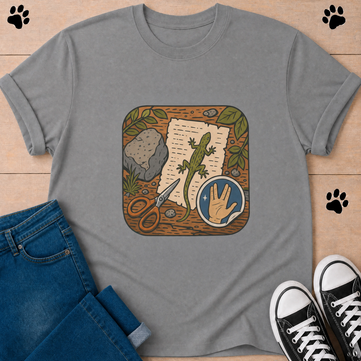 Rock + Paper + Scissor + Lizard + Spock T-Shirt