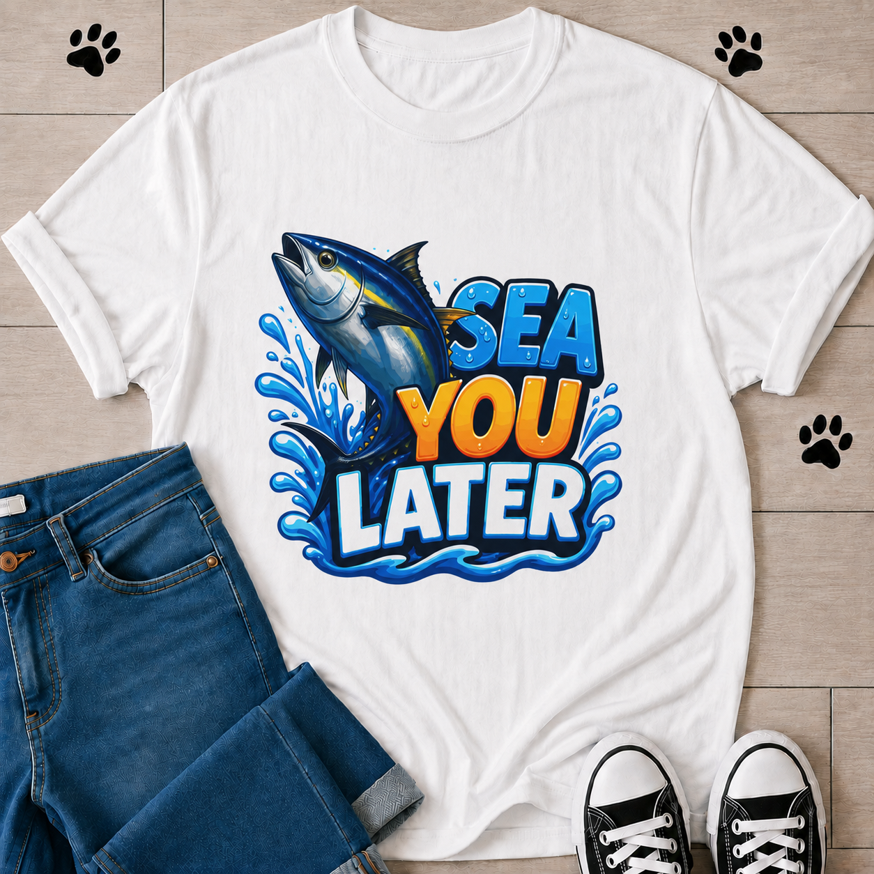 Sea You Later T-Shirt — Tuna Fish Graphic Tee for Fishermen & Ocean Lovers