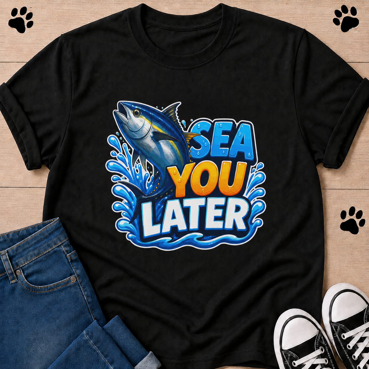 Sea You Later T-Shirt — Tuna Fish Graphic Tee for Fishermen & Ocean Lovers