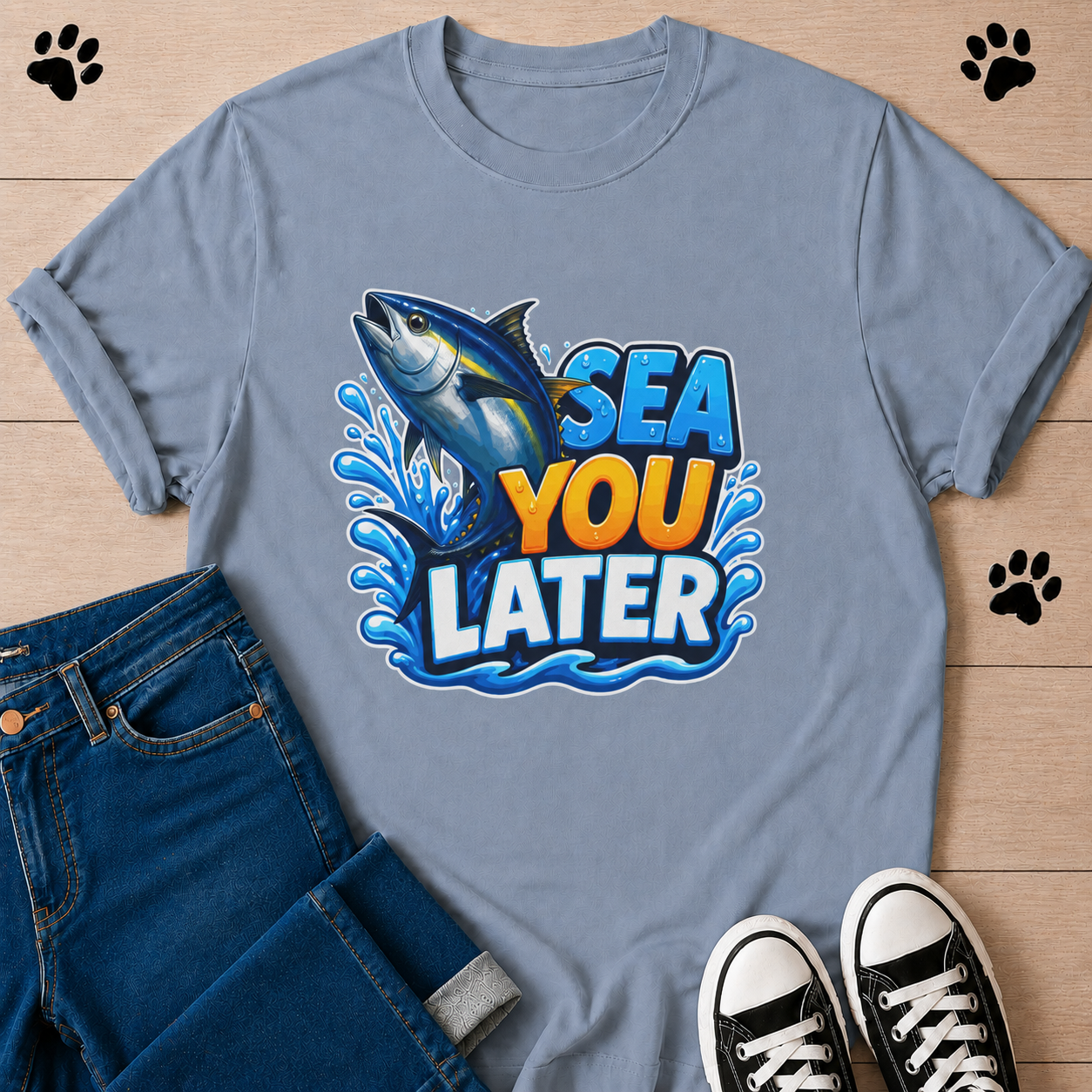 Sea You Later T-Shirt — Tuna Fish Graphic Tee for Fishermen & Ocean Lovers