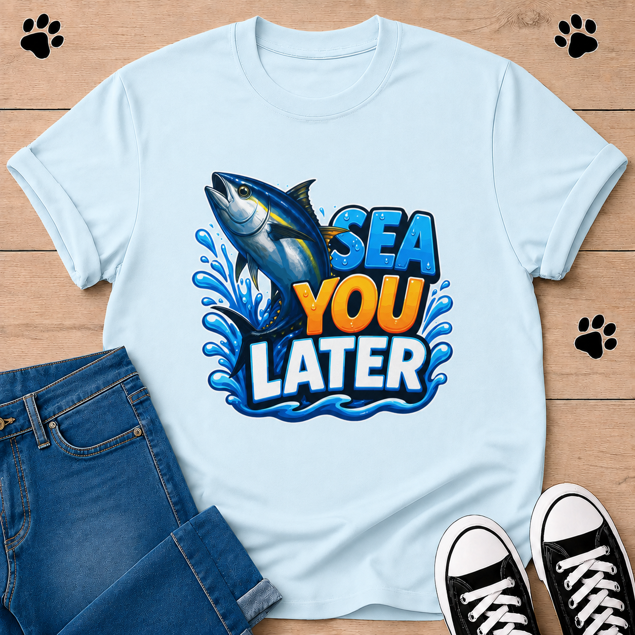 Sea You Later T-Shirt — Tuna Fish Graphic Tee for Fishermen & Ocean Lovers
