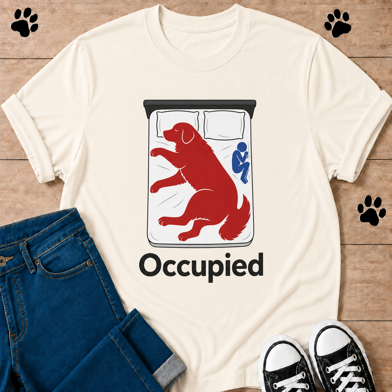 Occupied Dog T-Shirt — Funny Pet Lover Tee
