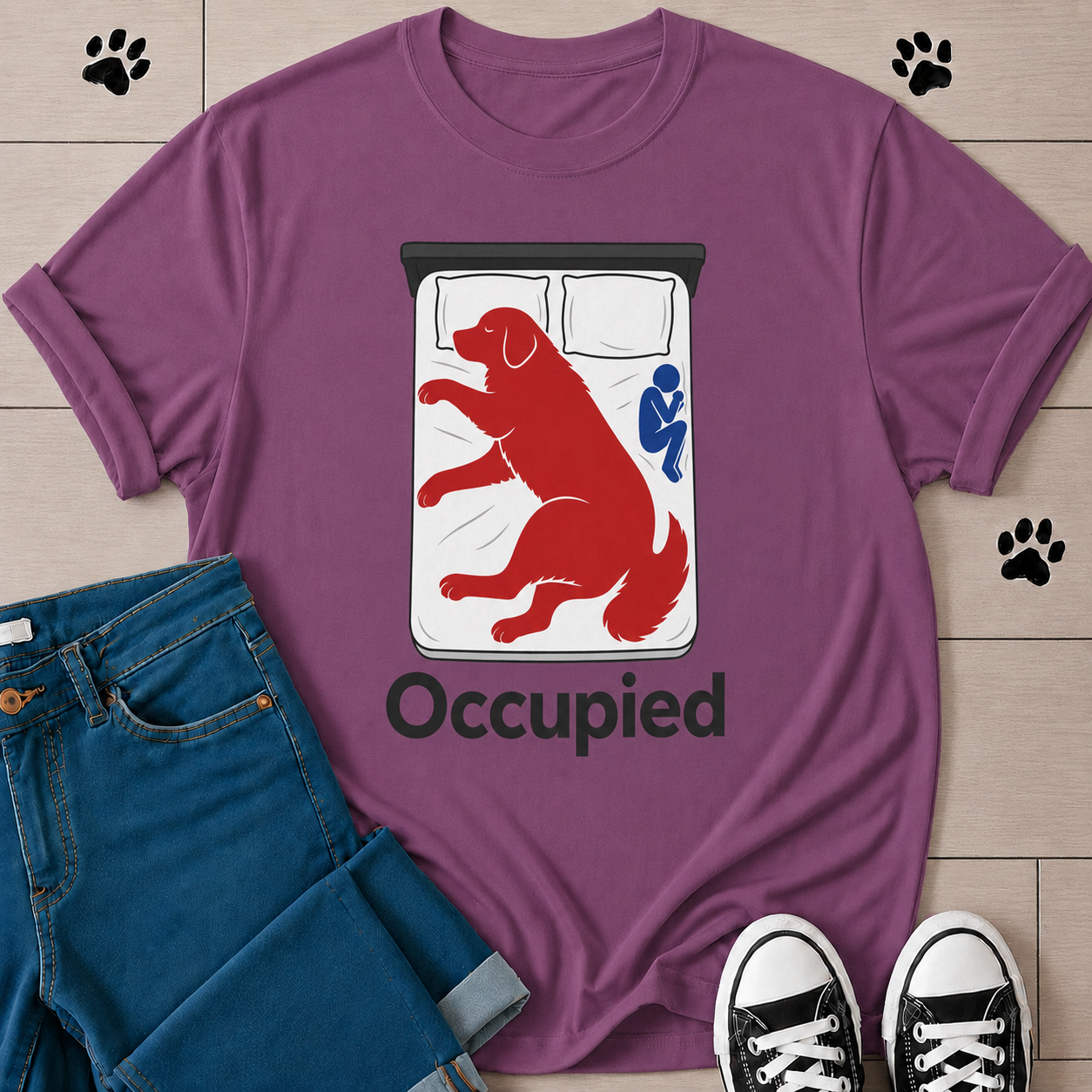 Occupied Dog T-Shirt — Funny Pet Lover Tee