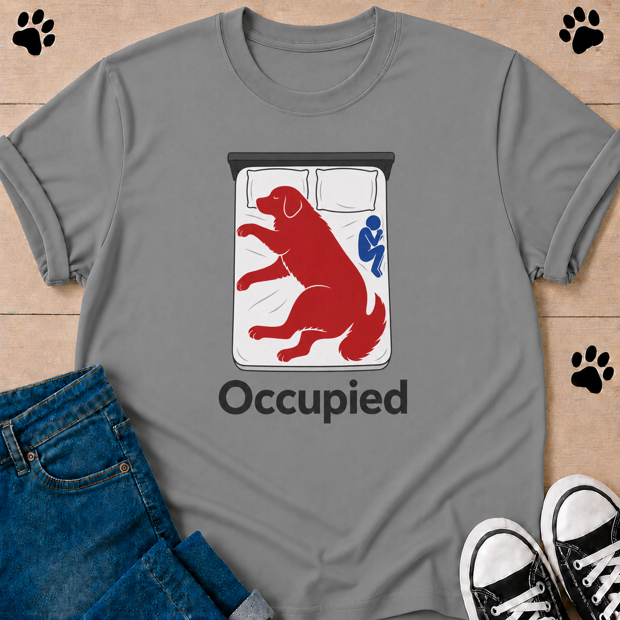 Occupied Dog T-Shirt — Funny Pet Lover Tee