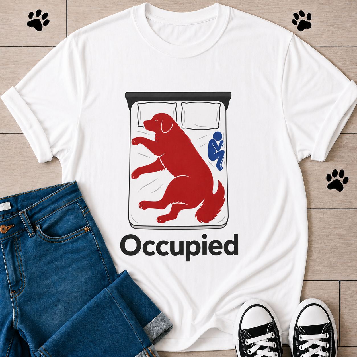 Occupied Dog T-Shirt — Funny Pet Lover Tee