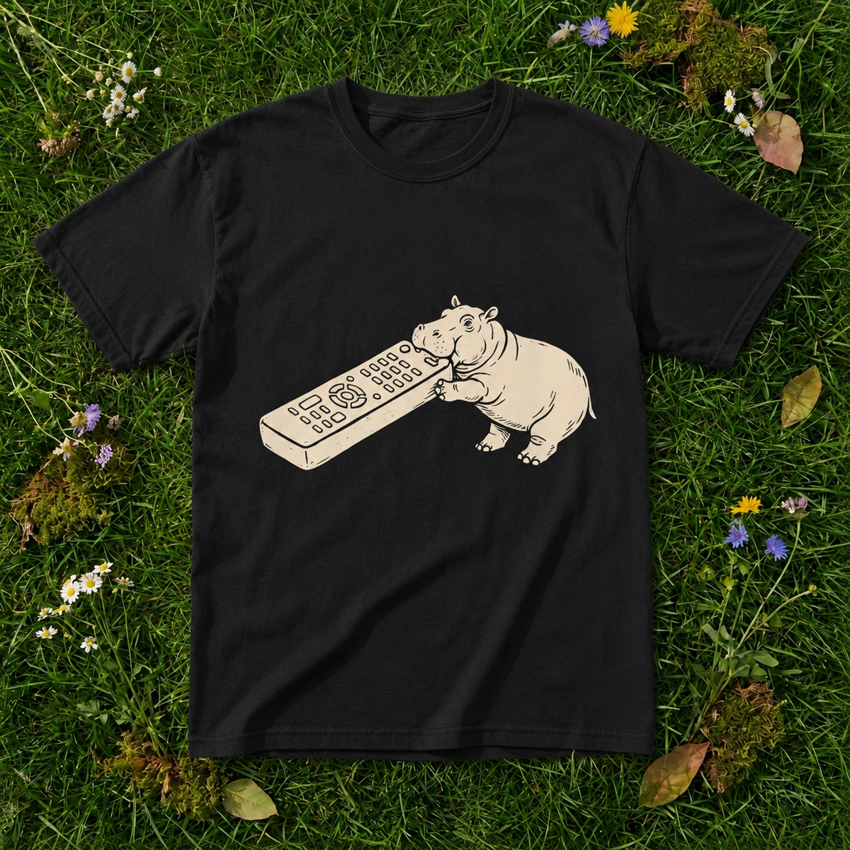 House Hippo & Remote Canadian Nostalgia T-Shirt