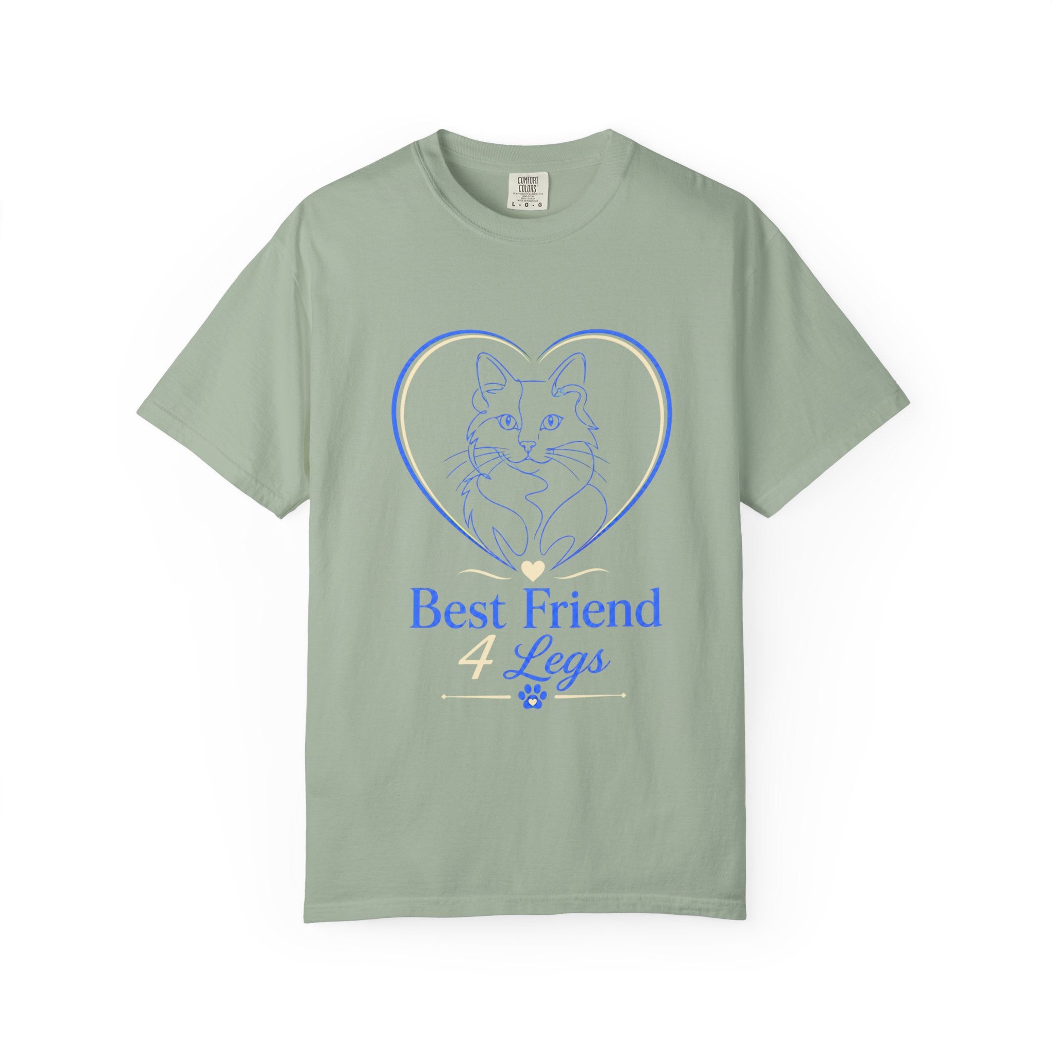 Best Friend Legs Cat T-Shirt — Cute Cat Heart Graphic Tee for Cat Lovers