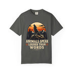 "Animals Speak Louder Than Words" Vintage Nature T-Shirt