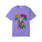 Too Cool for Fur Sphynx Cat T-Shirt — Retro Colorblock Graphic Tee