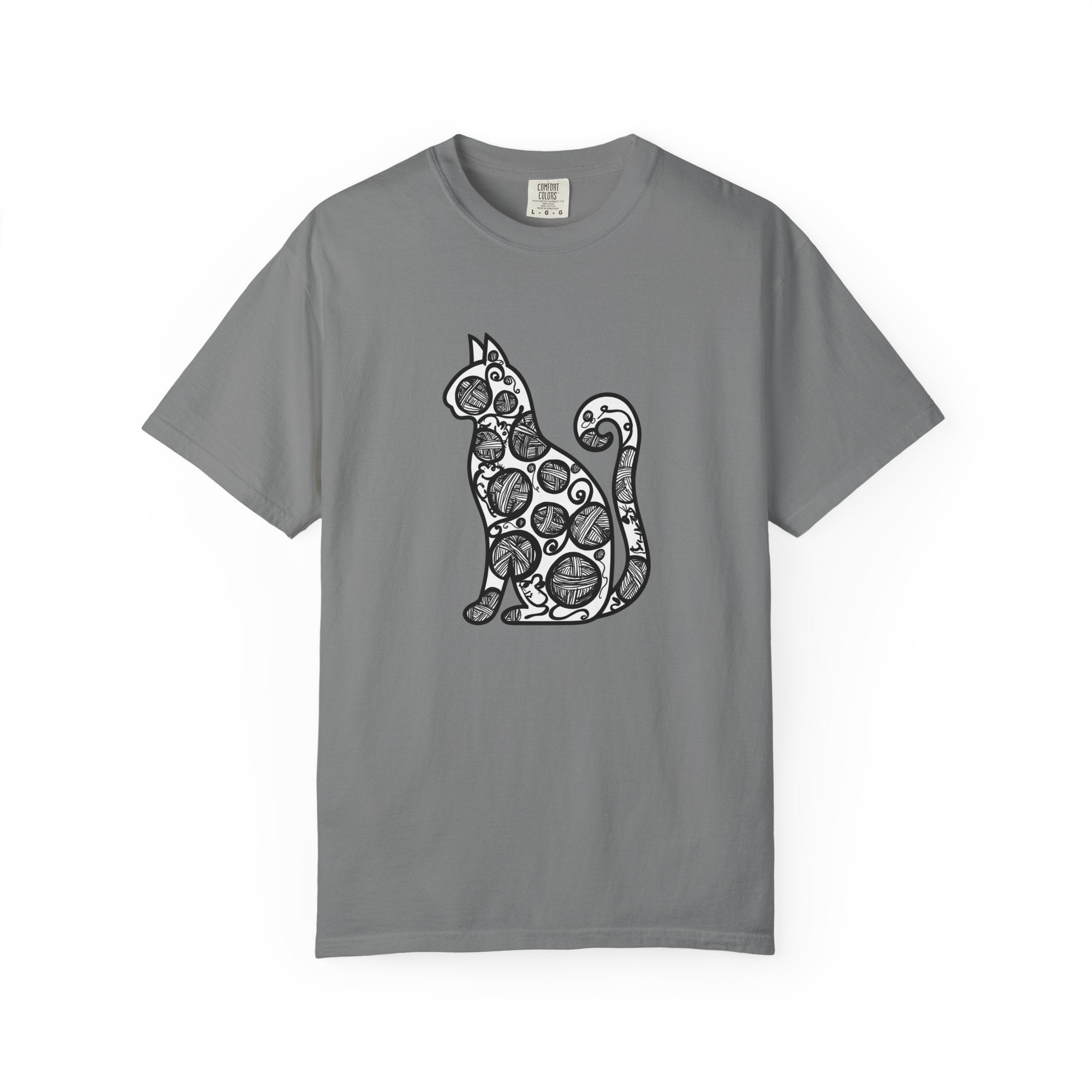 Curious Cat Doodle Art T-Shirt