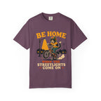 Be Home When the Streetlights Come On T-Shirt — Vintage Biker Night Ride Tee