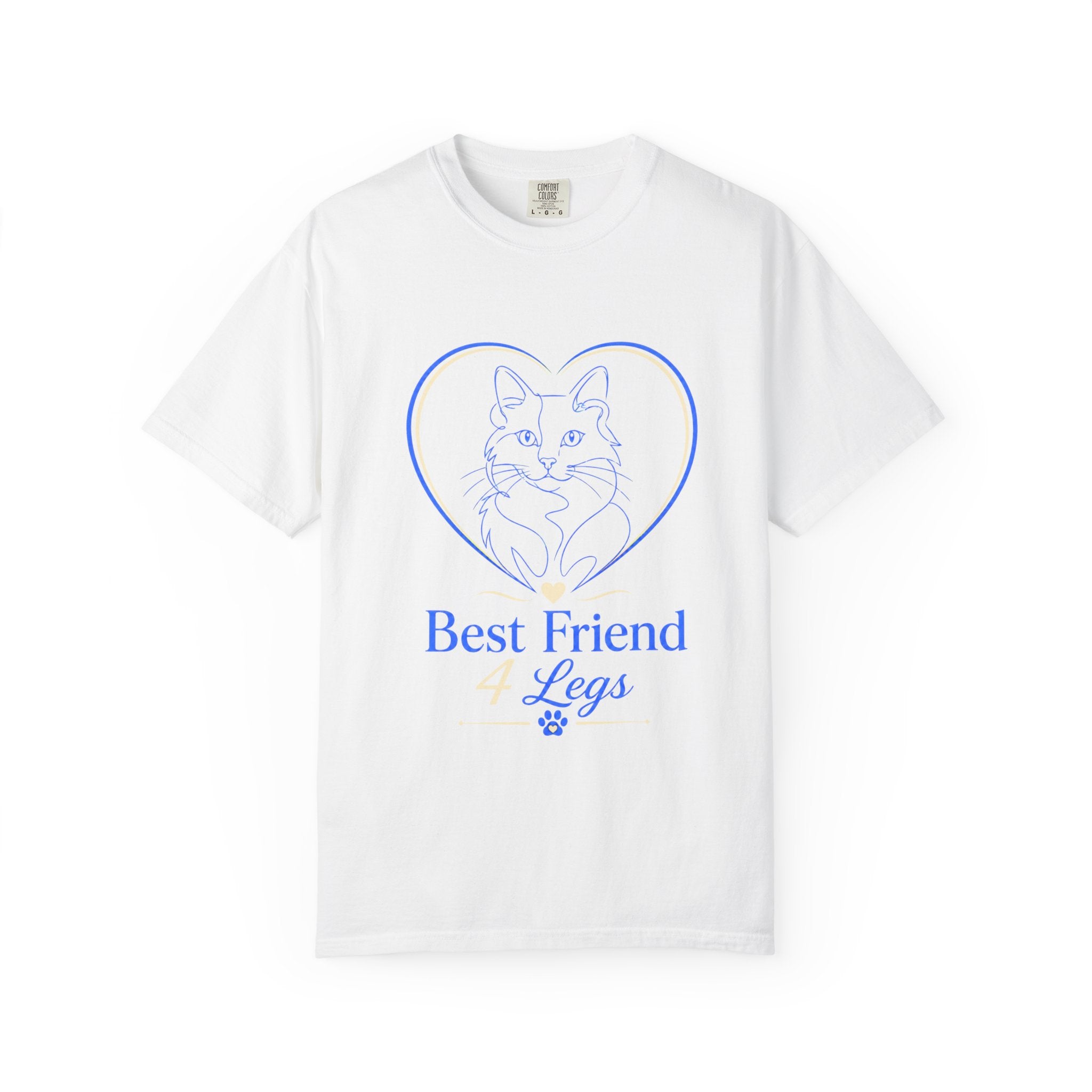 Best Friend Legs Cat T-Shirt — Cute Cat Heart Graphic Tee for Cat Lovers