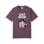 Cat Mom T-Shirt — Cute Tuxedo Kitten Holding Heart Graphic