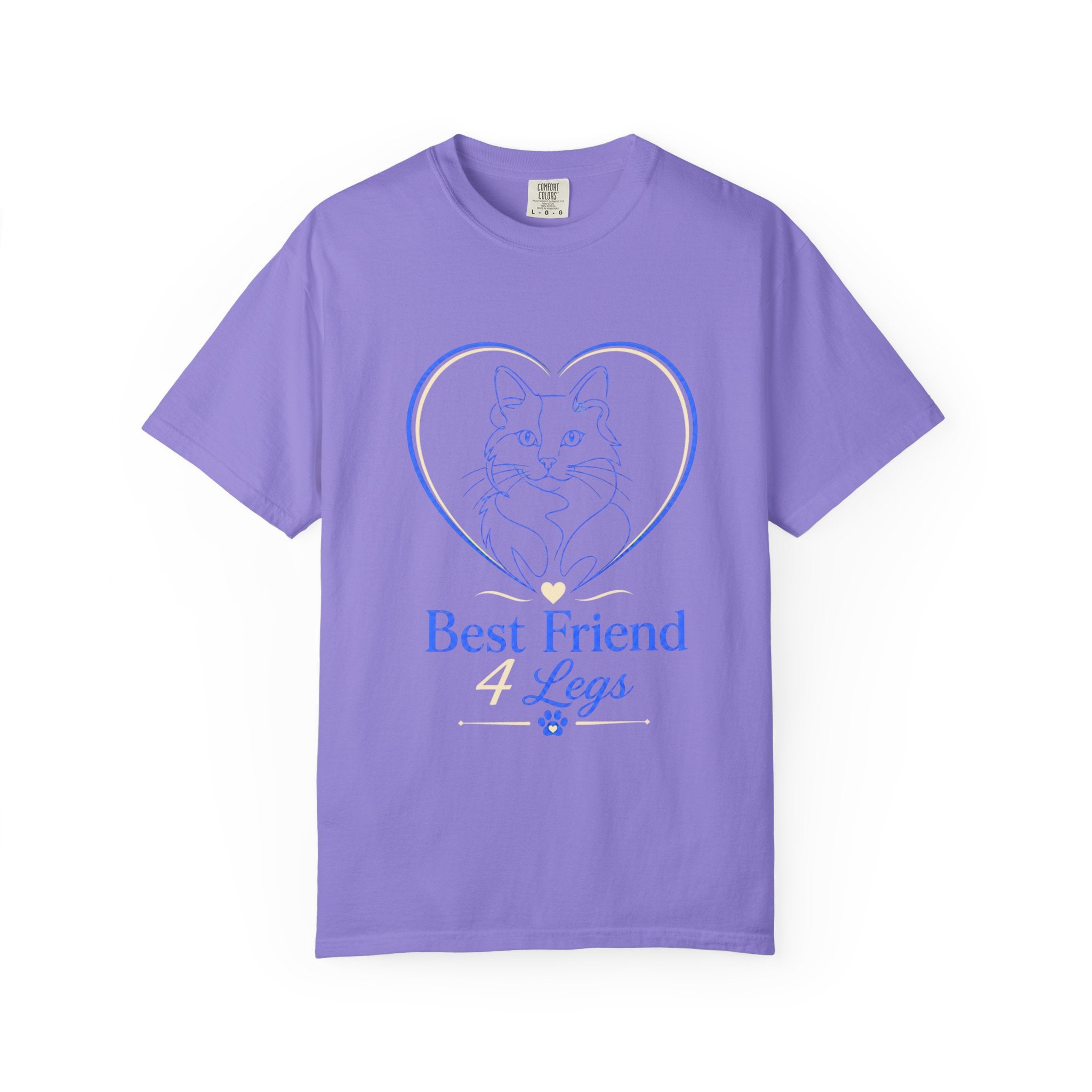 Best Friend Legs Cat T-Shirt — Cute Cat Heart Graphic Tee for Cat Lovers