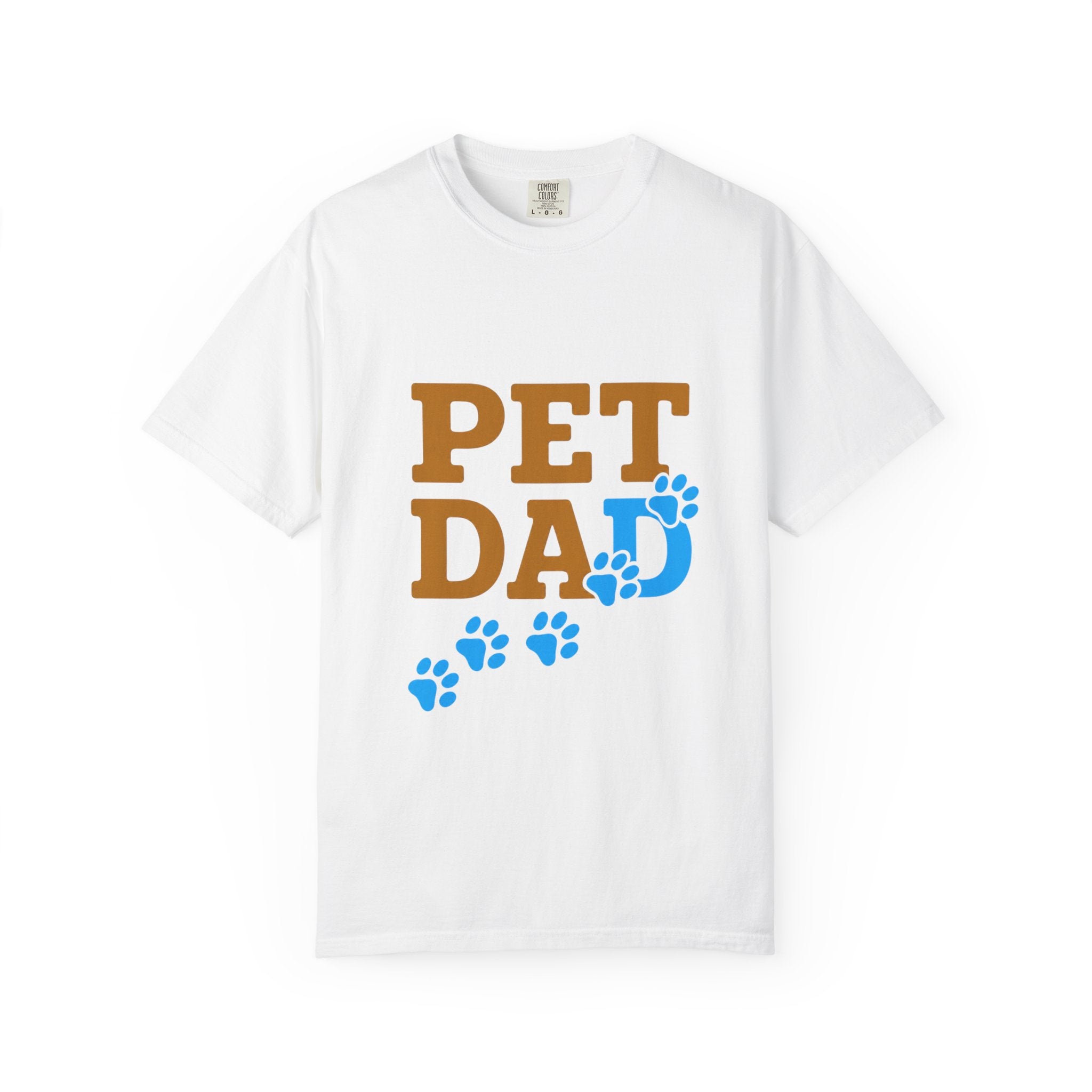 Pet Dad T-Shirt — Cute Paw Print Tee for Dog & Cat Lovers